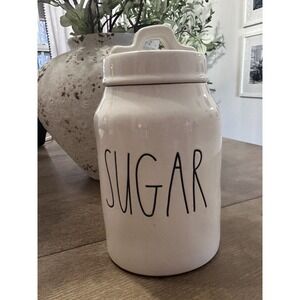 Magenta RAE DUNN Artisan Collection FARMHOUSE Sugar Canister EXCELLENT